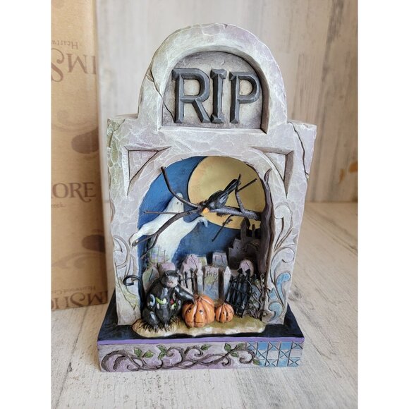 Jim shore Haunted Eve 4017589 Tombstone Halloween home decor - Picture 1 of 9